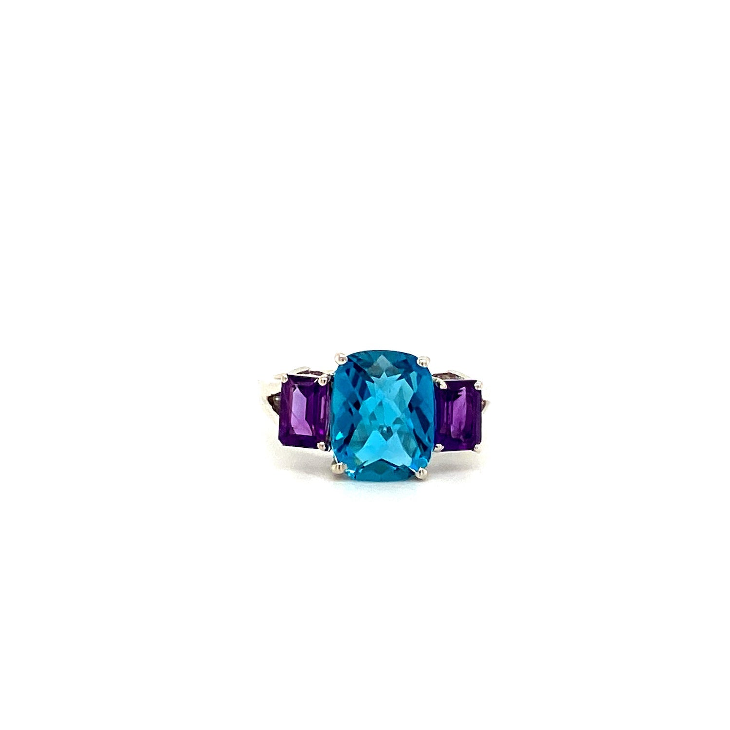Blue Topaz Ring in .925 Sterling Silver - KSR 17444