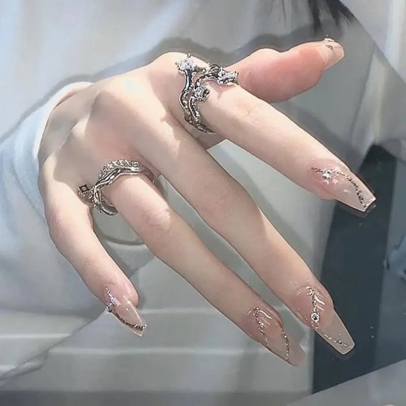 Medium Long Acrylic Fake Nails