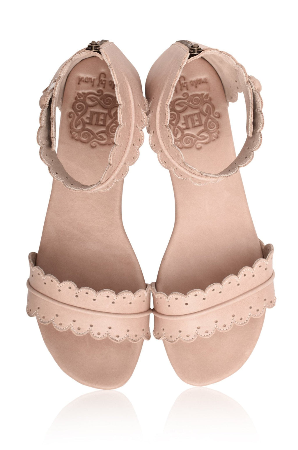 Midsummer Scalloped Leather Sandals