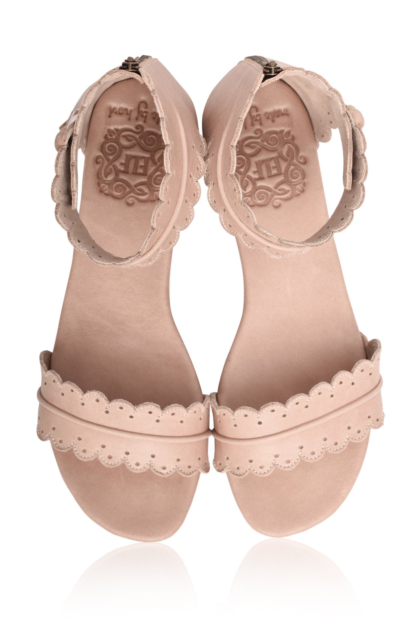 Midsummer Scalloped Leather Sandals