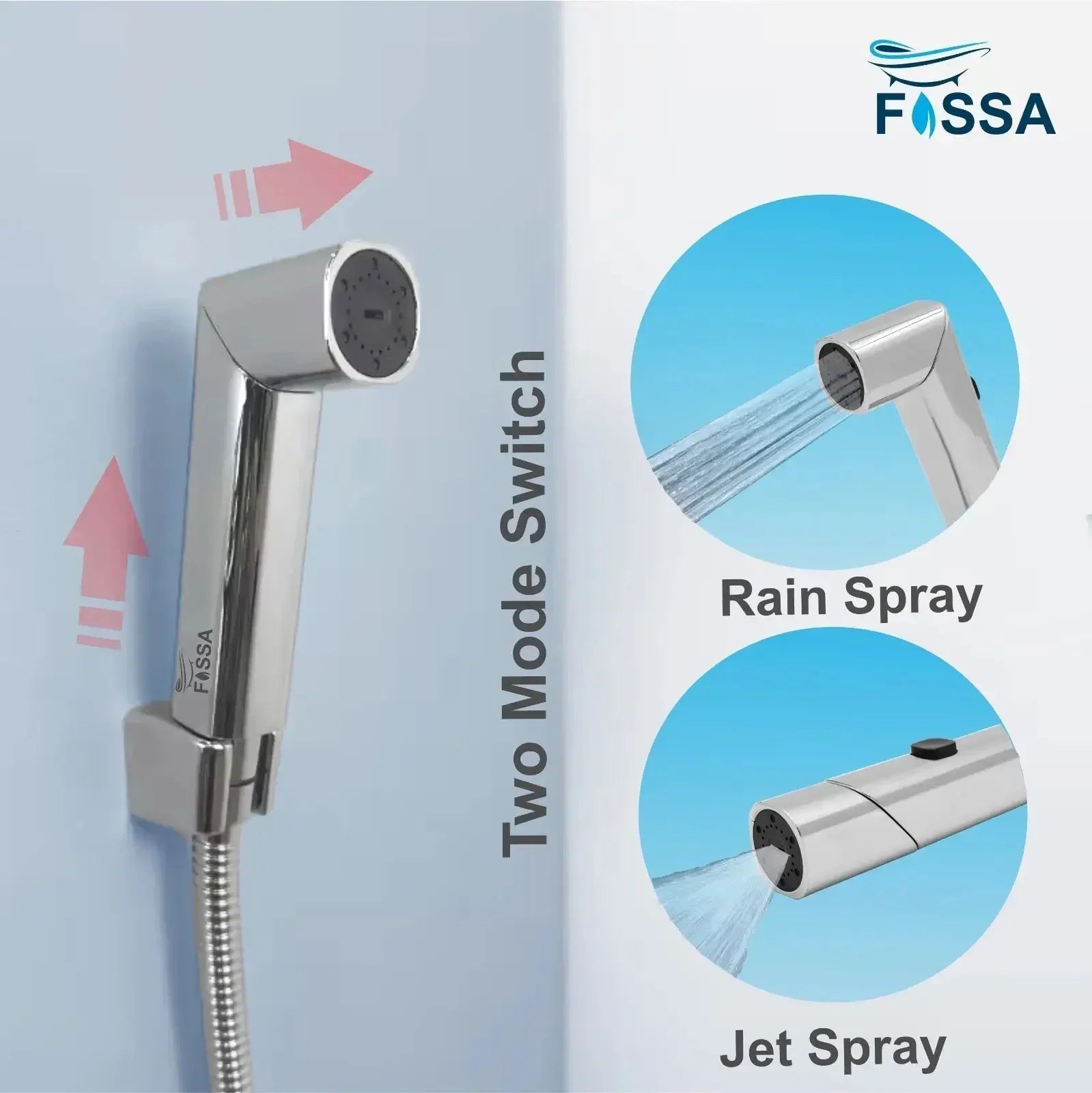 Dream Silver ABS Health Faucet with 1 Meter 304-Grade SS Hose Pipe & Hook