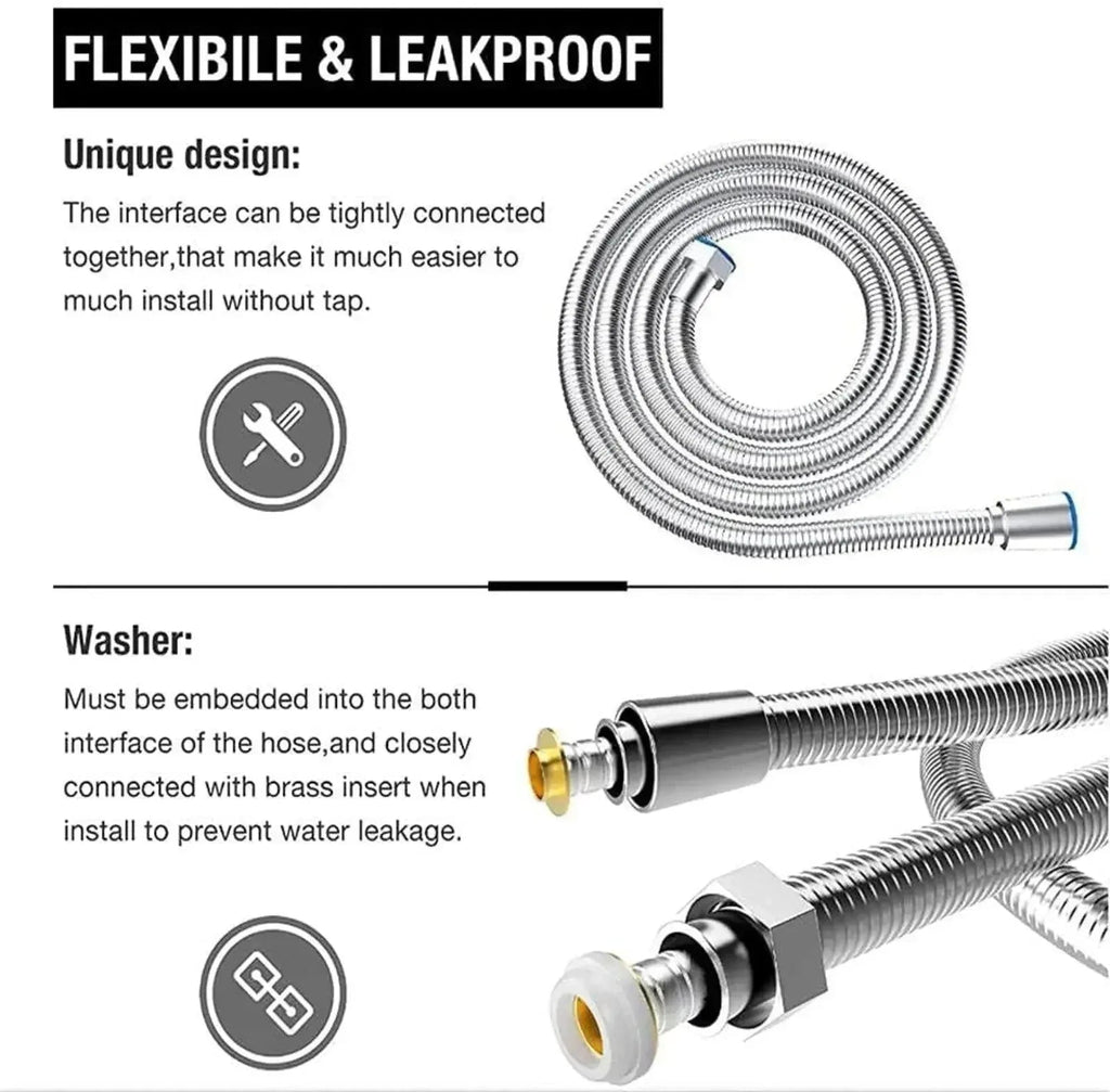 Dream Silver ABS Health Faucet with 1 Meter 304-Grade SS Hose Pipe & Hook